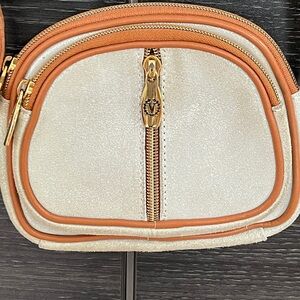 Valentina Beige Suede Sparkle & Cognac